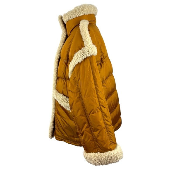 STAND STUDIO Dorothy Coat Down Jacket Caramel/Natural White Size 44 USA 12 - Picture 9 of 16